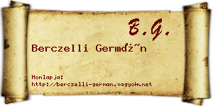 Berczelli Germán névjegykártya
